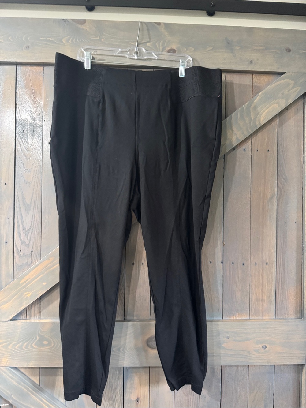 Lane Bryant Black Pull-On Straight Leg Pants